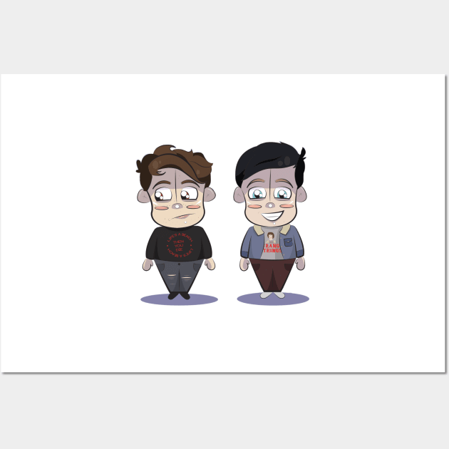 Dan and Phil Wall Art by addelinreplogle